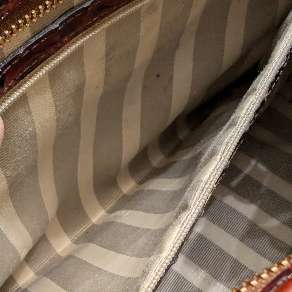 Brahmin Mini Asher Eastwood Croc-Embossed Leather satchel. - Picture 10 of 16